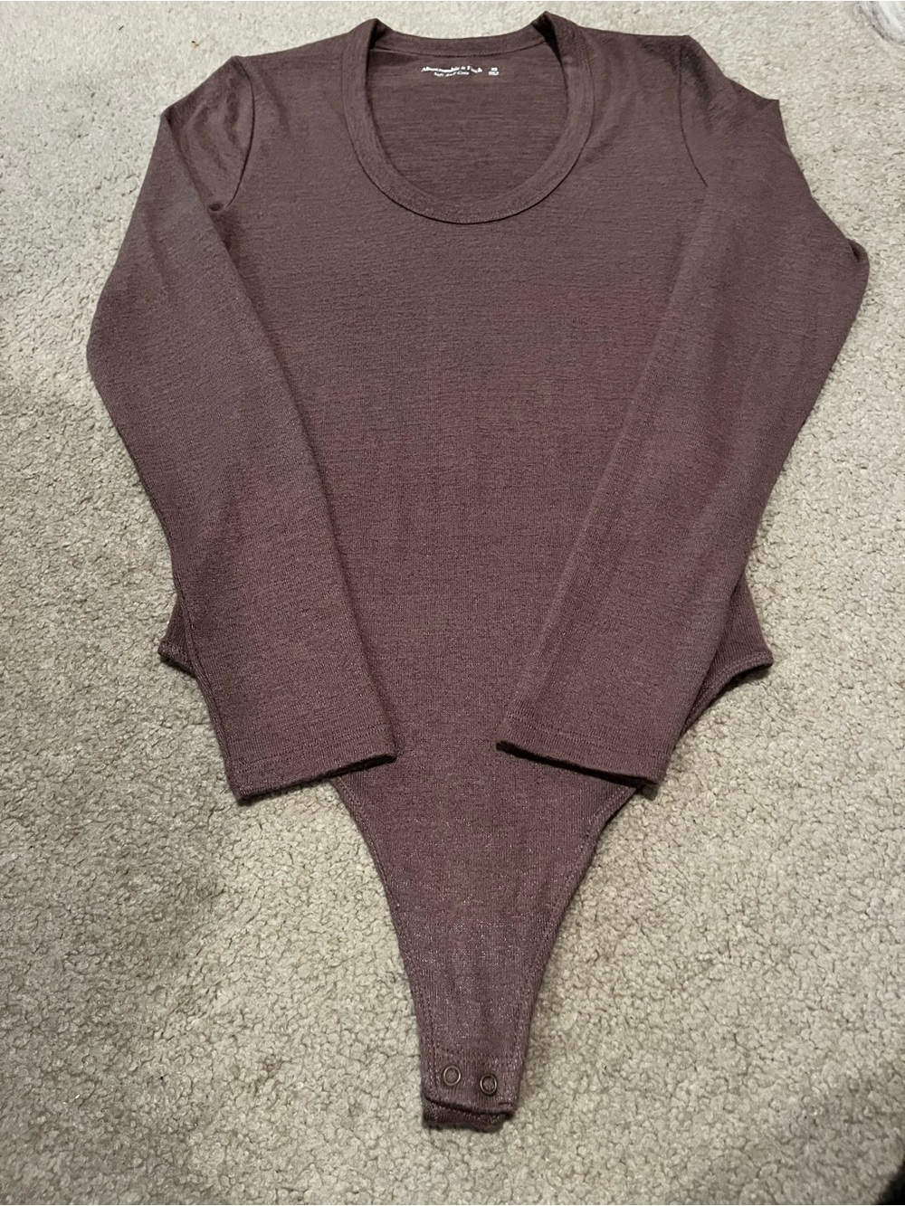 Abercrombie & Fitch Brown Long Sleeve Bodysuit
